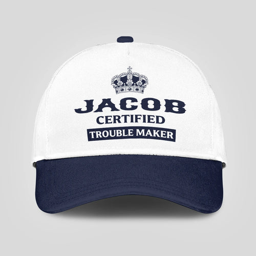 Certified Your Name Trouble Maker Washed Cap JACOB 13K1 C148PF