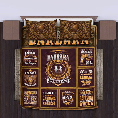 BARBARA Limited Edition Personalized Bedding Set 13K1-BS3