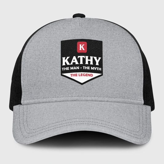 The Man The Myth The Legend Gray Mesh Cap KATHY 13K1 C189PF