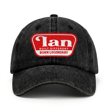 Built Different Born Legendary Red Logo Washed Cap IAN 13K1 C63PF