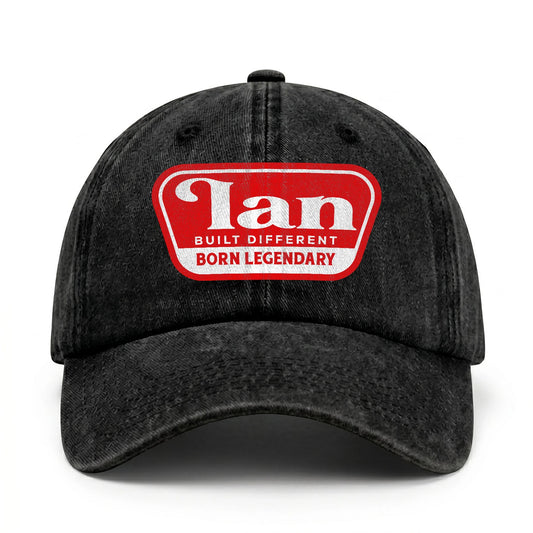 Built Different Born Legendary Red Logo Washed Cap IAN 13K1 C63PF