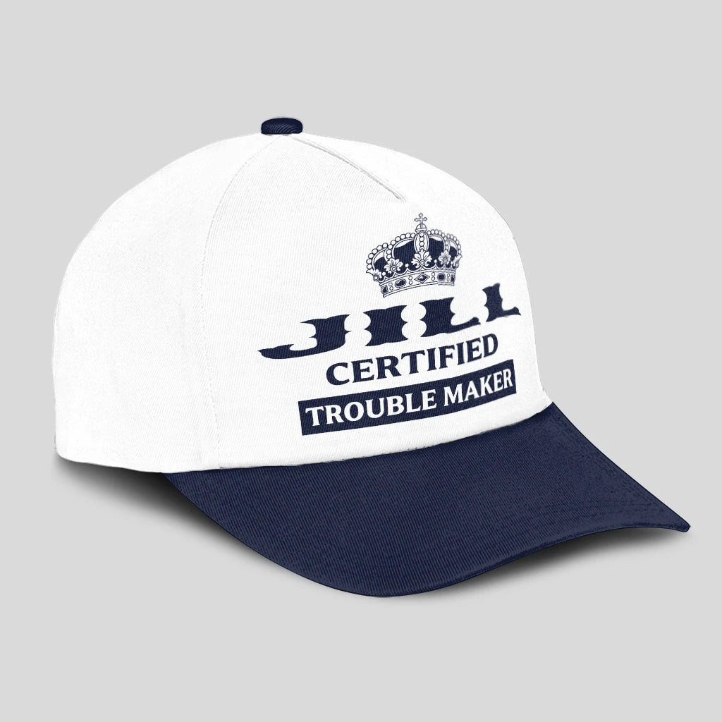 Certified Your Name Trouble Maker Washed Cap JILL 13K1 C148PF