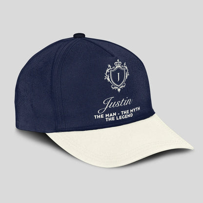 The Man The Myth The Legend Navy And Beige Cap JUSTIN 13K1 C145PF