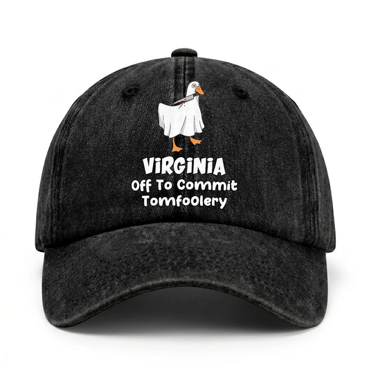 Off To Commit Tomfoolery Funny Goose Washed Cap VIRGINIA 13K1 C131PF