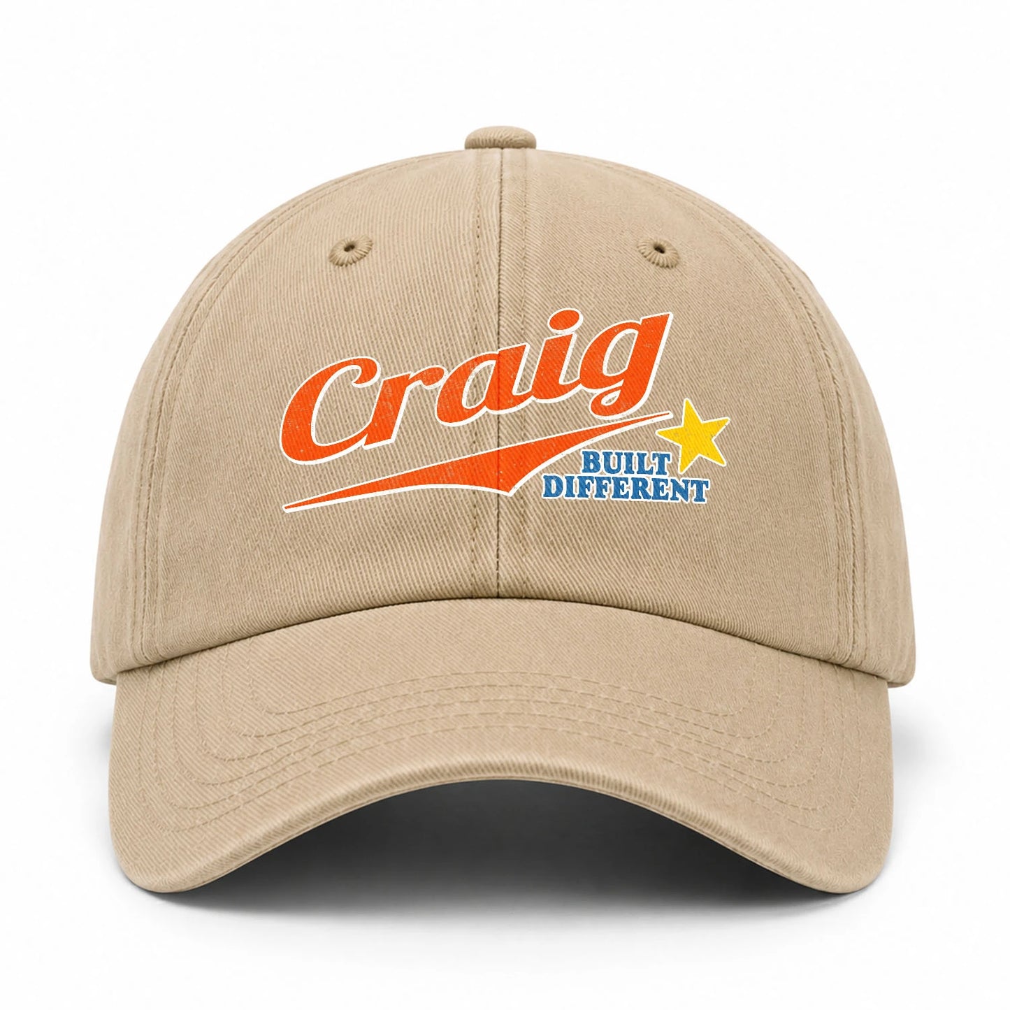 Your Name Built Different Logo Washed Cap CRAIG 13K1 C56PF