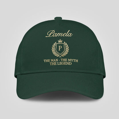 The Man The Myth The Legend Crest Forest Green Cap PAMELA 13K1 C159PF