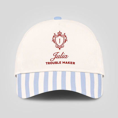Trouble Maker Stripped Blue Beach Cap JULIA 13K1 C74PF