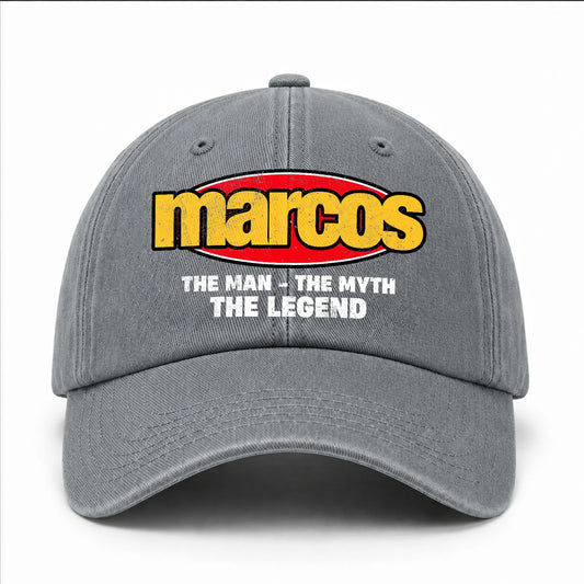 The Man The Myth The Legend Vintage Logo Washed Cap MARCOS 13K1 C162PF