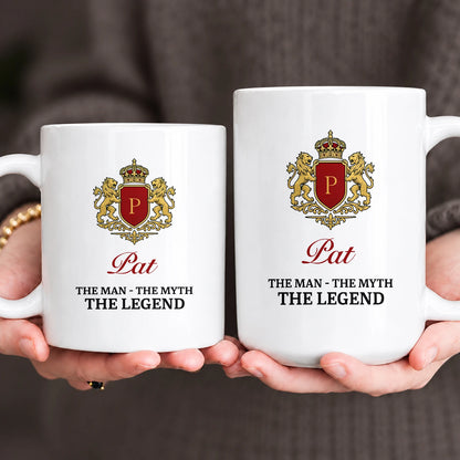 The Man The Myth The Legend Gold Royal Logo Mug PAT 13K1 MG03