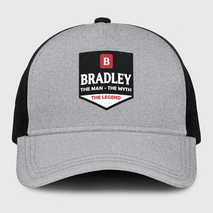 The Man The Myth The Legend Gray Mesh Cap BRADLEY 13K1 C189PF