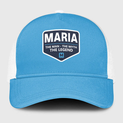 The Man The Myth The Legend Light Blue Mesh Cap MARIA 13K1 C190PF