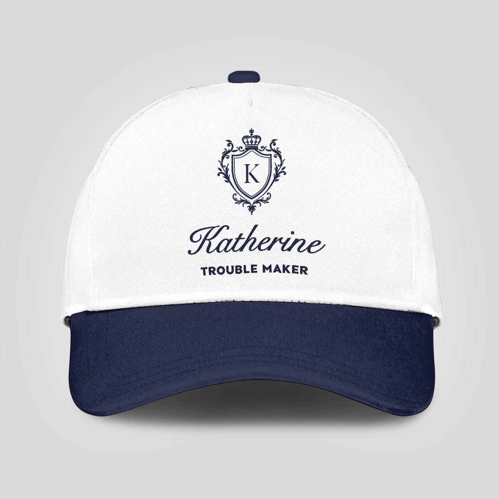 Trouble Maker Funny Blue And White Cap KATHERINE 13K1 C152PF