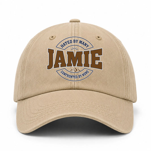 Hated By Many Confronted By None Washed Cap JAMIE 13K1 C36PF