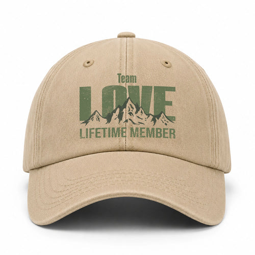 Team Your Name Lifetime Member Mountain Cap LOVE 13K1 C58PF