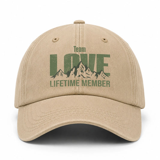 Team Your Name Lifetime Member Mountain Cap LOVE 13K1 C58PF