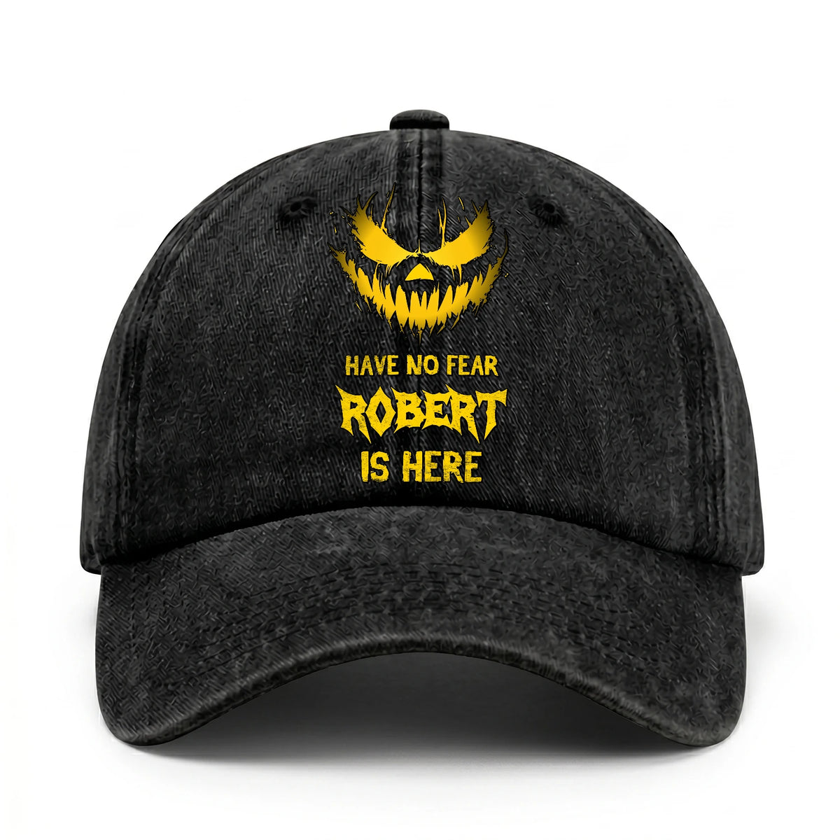 Have No Fear Your Name Is Here Jack O' Lantern Washed Cap ROBERT 13K1 C135PF