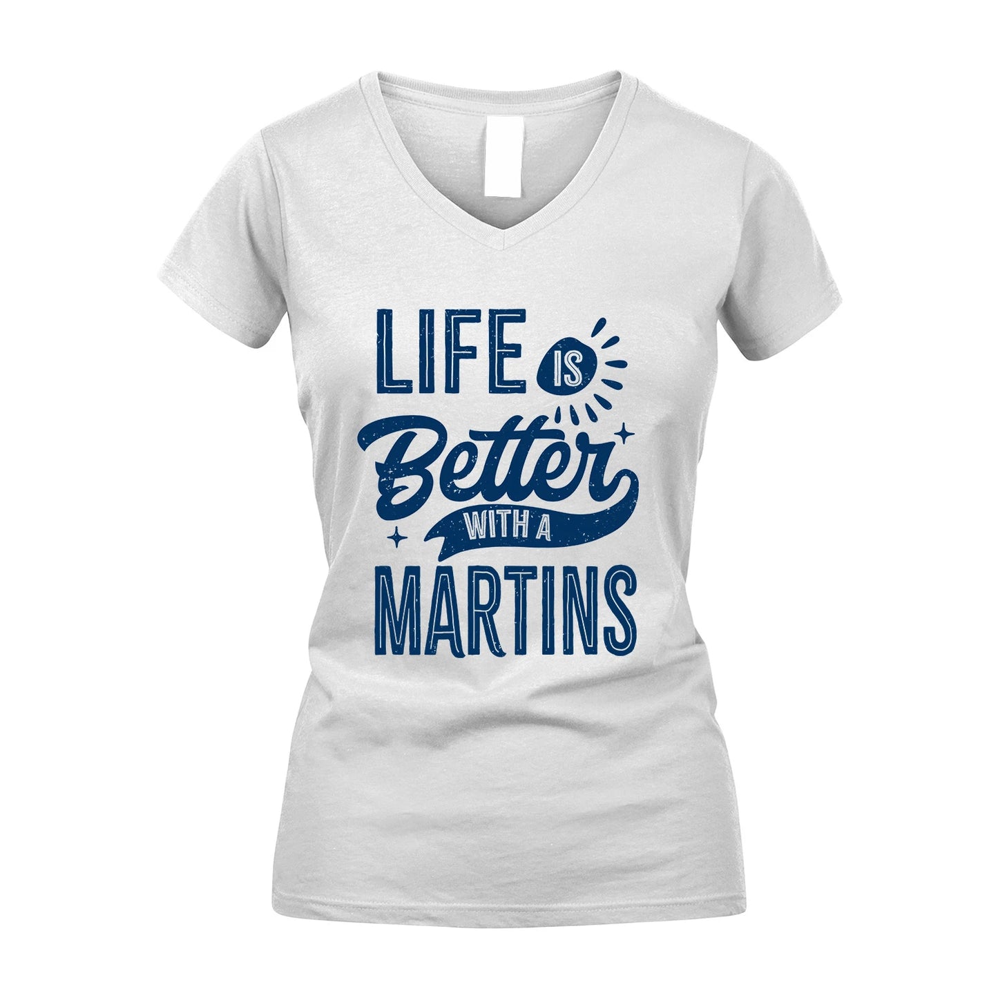 MARTINS 13K1-116 Personalized Name Quote T-Shirt Life Is Better With Unisex Gift