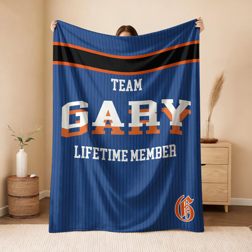 Team Your Name Lifetime Member Basketball Fleece Blanket GARY 13K1 BK47