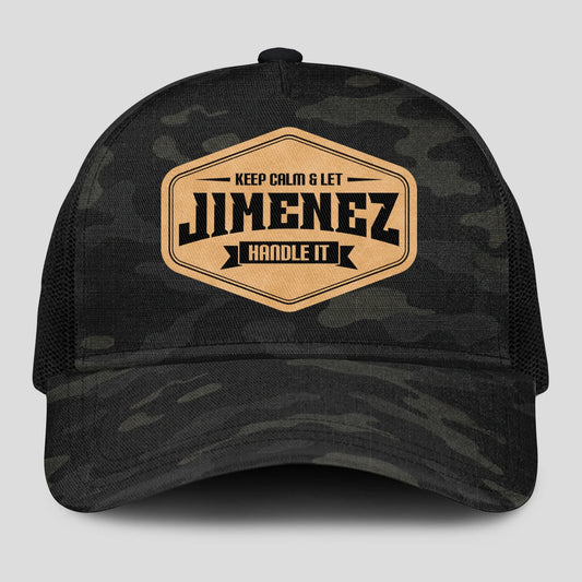 Keep Calm & Let Your Name Handle It Dark Camo Mesh Cap JIMENEZ 13K1 C195PF