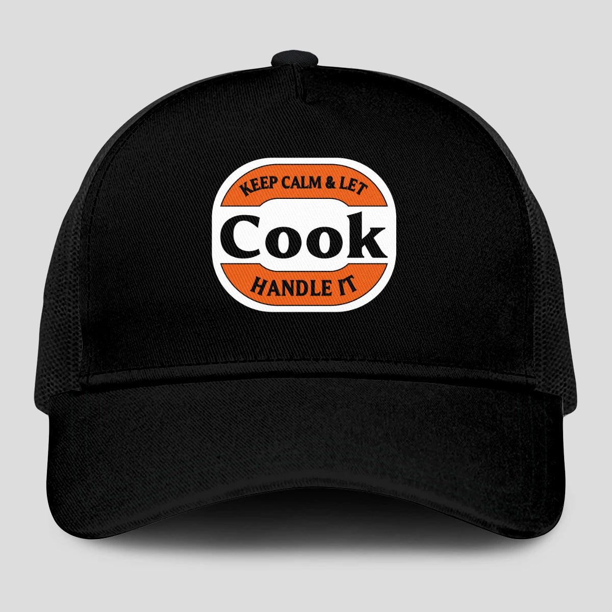 Keep Calm & Let Your Name Handle It Black Mesh Cap COOK 13K1 C199PF