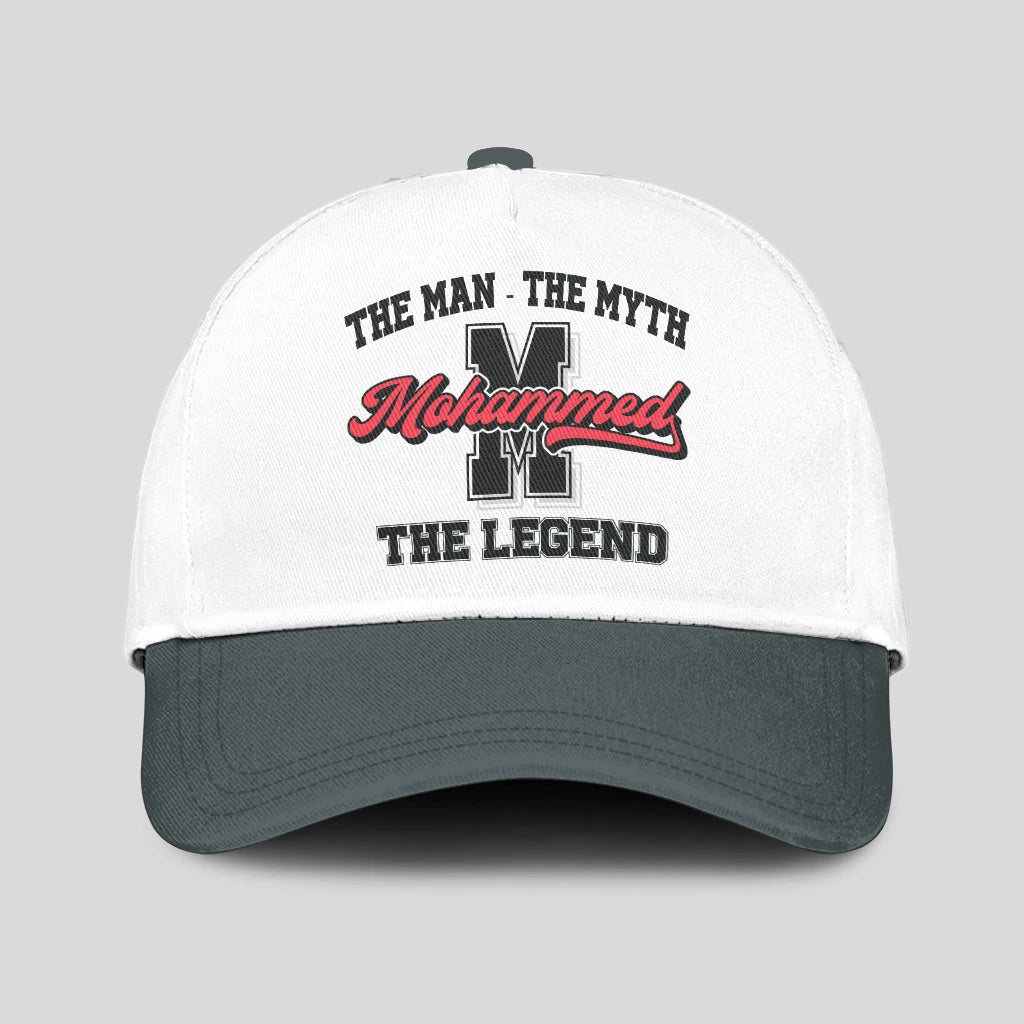 The Man The Myth The Legend Custom Initial Letter And Name Cap MOHAMMED 13K1 C38PF