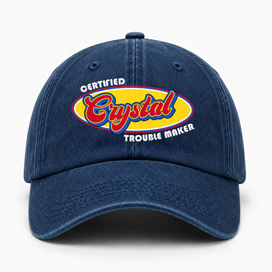 Certified Your Name Trouble Maker Washed Cap CRYSTAL 13K1 C73PF