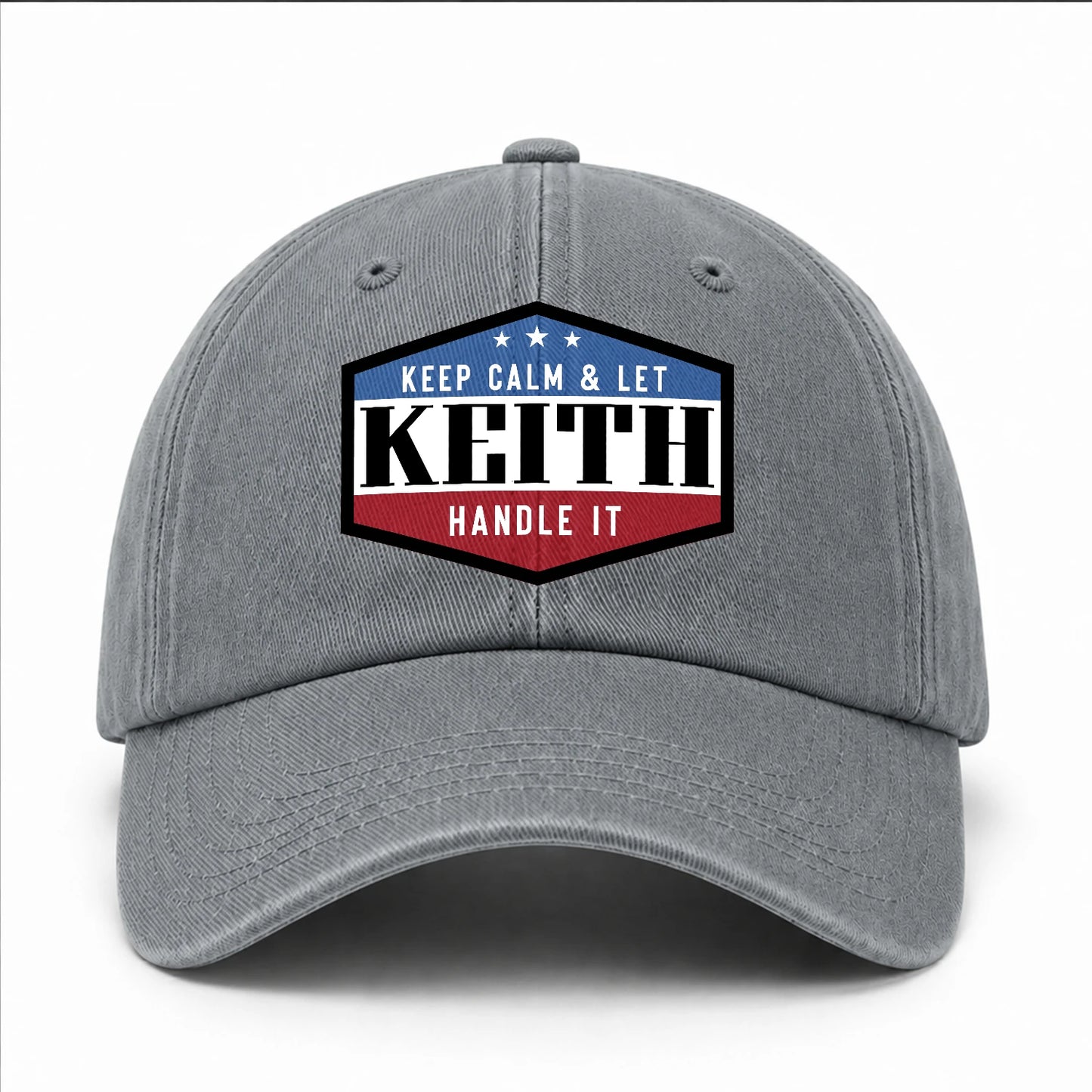 Keep Calm & Let Your Name Handle It Washed Cap KEITH 13K1 C87PF