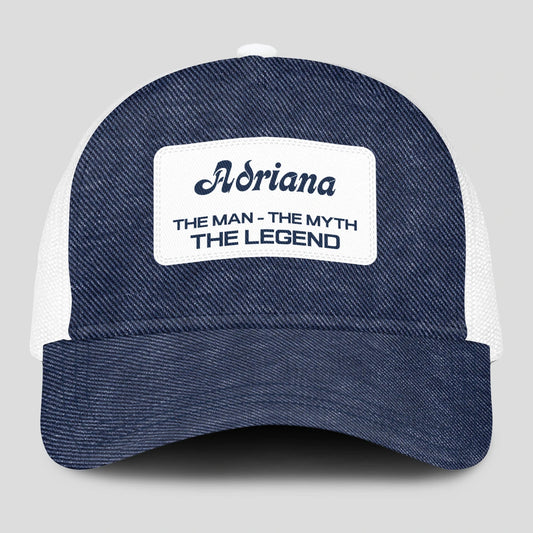 The Man The Myth The Legend Blue Denim Mesh Cap ADRIANA 13K1 C194PF