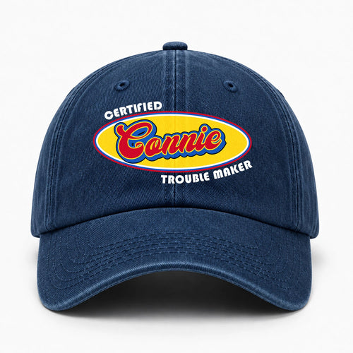 Certified Your Name Trouble Maker Washed Cap CONNIE 13K1 C73PF