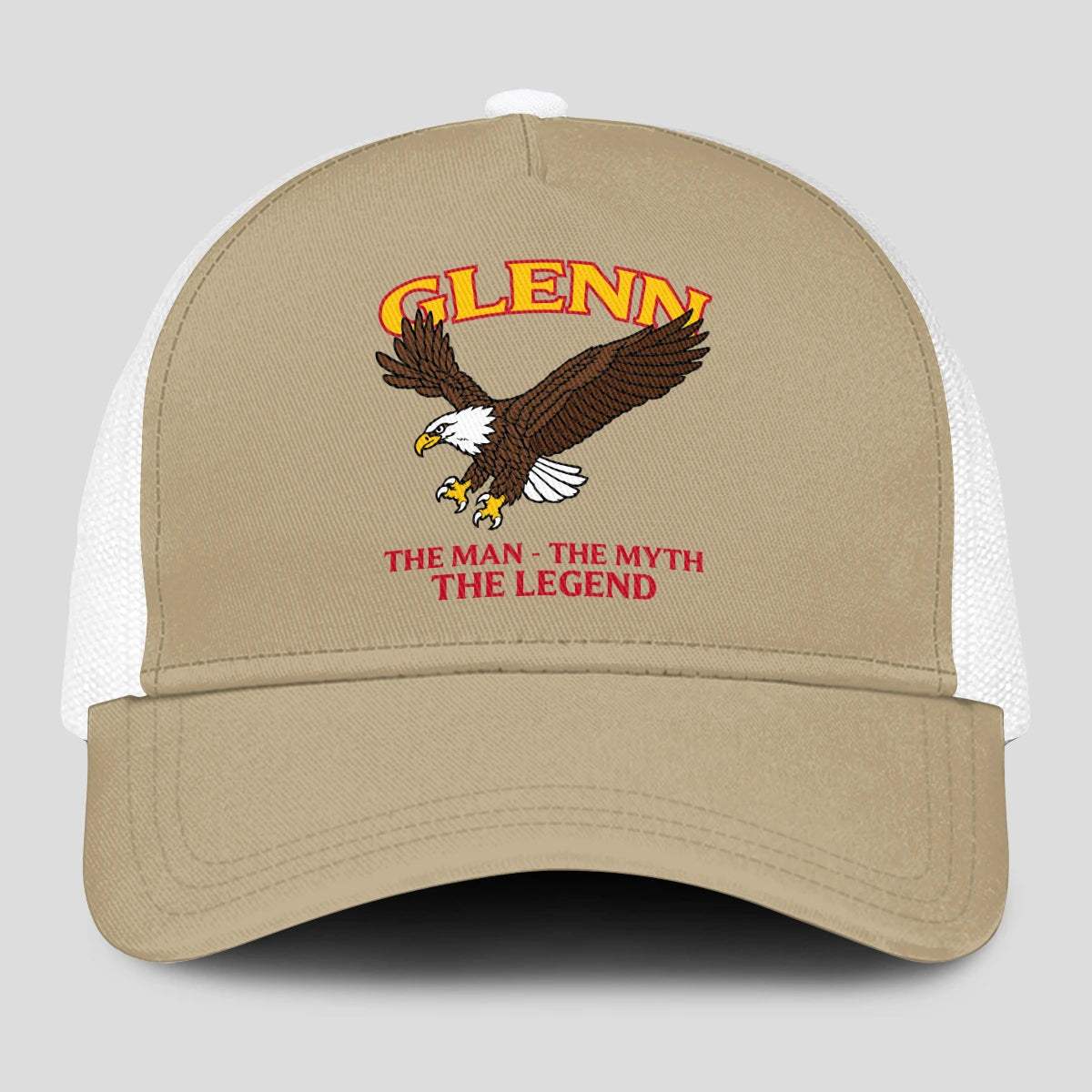 The Man The Myth The Legend Eagle Khaki Mesh Cap GLENN 13K1 C210PF