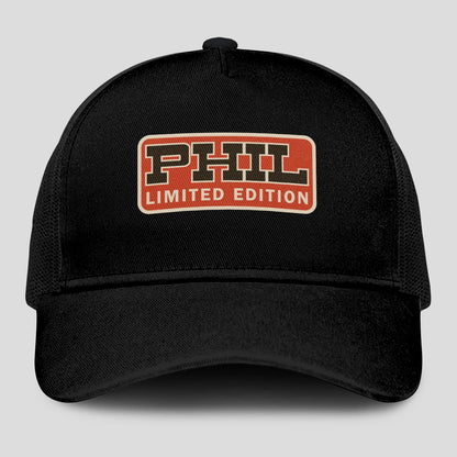 Limited Edition Red Logo Black Mesh Cap PHIL 13K1 C215PF