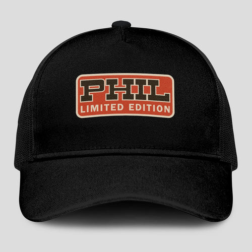 Limited Edition Red Logo Black Mesh Cap PHIL 13K1 C215PF