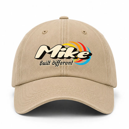 Your Name Built Different Retro Washed Cap MIKE 13K1 C55PF