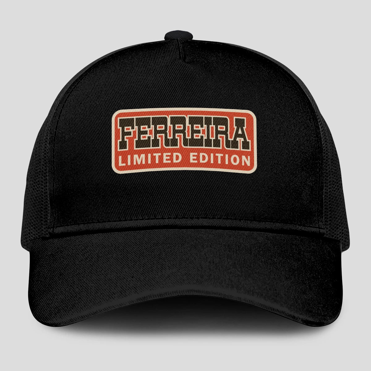 Limited Edition Red Logo Black Mesh Cap FERREIRA 13K1 C215PF