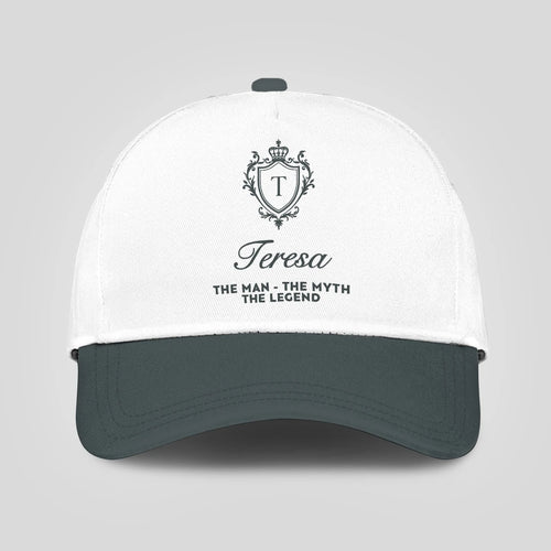 The Man The Myth The Legend Elegant Gray And White Cap TERESA 13K1 C170PF