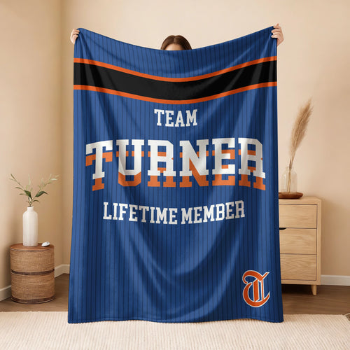 Team Your Name Lifetime Member Basketball Fleece Blanket TURNER 13K1 BK47
