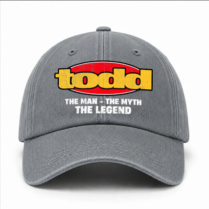 The Man The Myth The Legend Vintage Logo Washed Cap TODD 13K1 C162PF