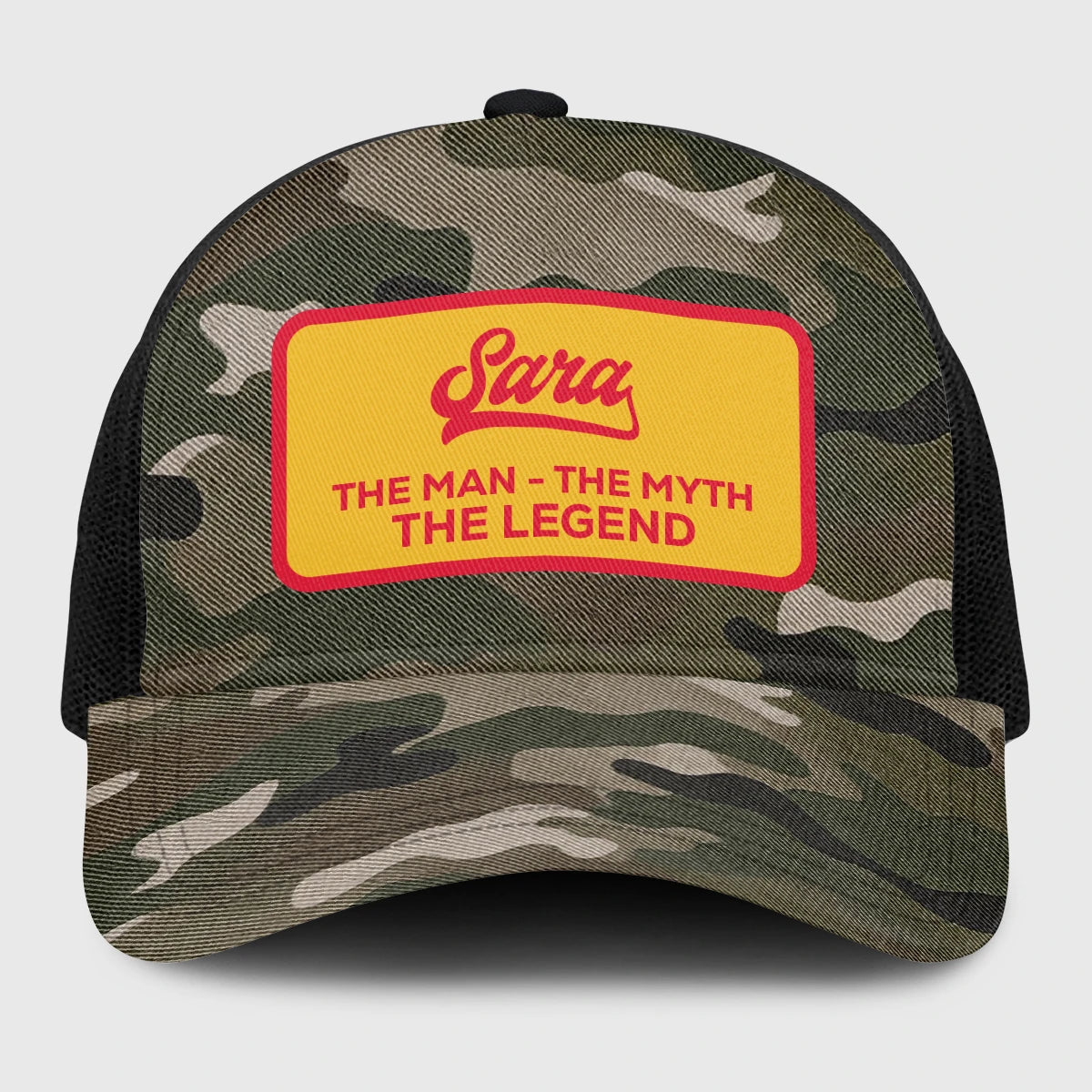 The Man The Myth The Legend Camo Vintage Mesh Cap SARA 13K1 C191PF