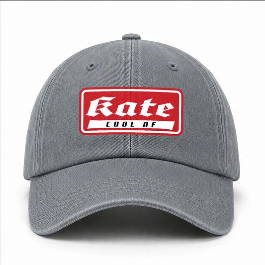 Your Name Cool Af Red Logo Funny Washed Cap KATE 13K1 C79PF