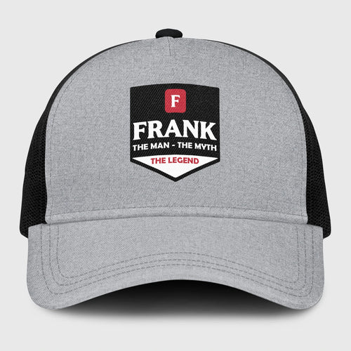 The Man The Myth The Legend Gray Mesh Cap FRANK 13K1 C189PF