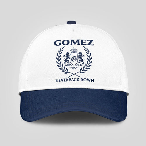 Never Back Down Blue And White Cap GOMEZ 13K1 C59PF
