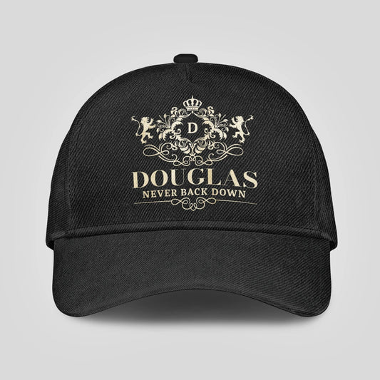 Never Back Down Royal Style Black Cap DOUGLAS 13K1 C179PF