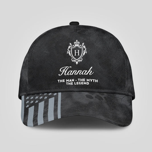 The Man The Myth The Legend America Black Camo Cap HANNAH 13K1 C173PF