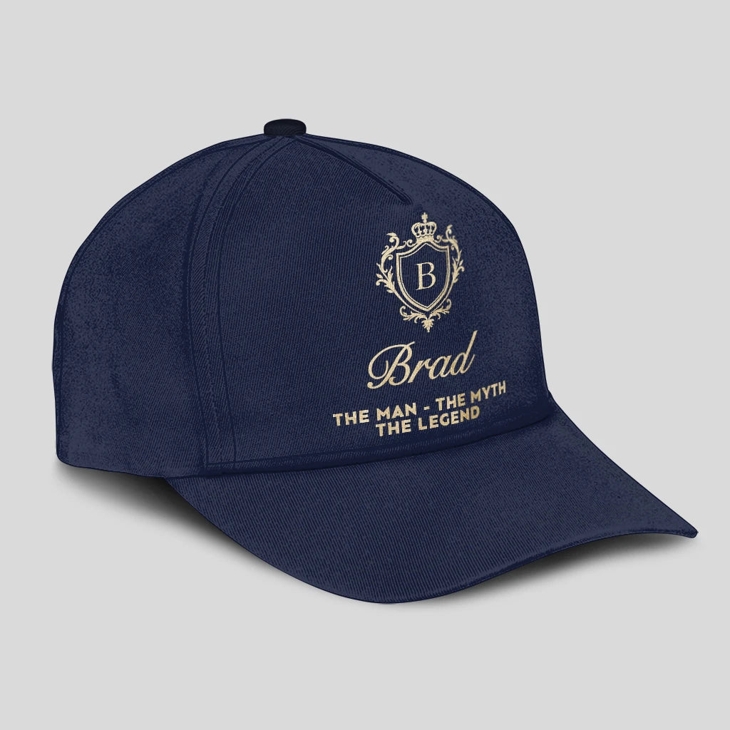 The Man The Myth The Legend Golden Navy Cap BRAD 13K1 C138PF