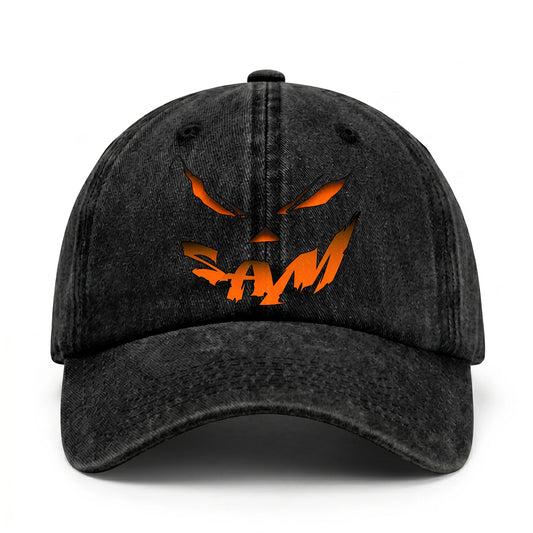 Your Name Jack O' Lantern Halloween Washed Cap SAM 13K1 C100PF
