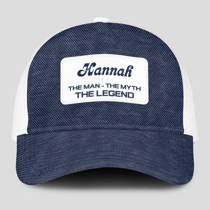 The Man The Myth The Legend Blue Denim Mesh Cap HANNAH 13K1 C194PF