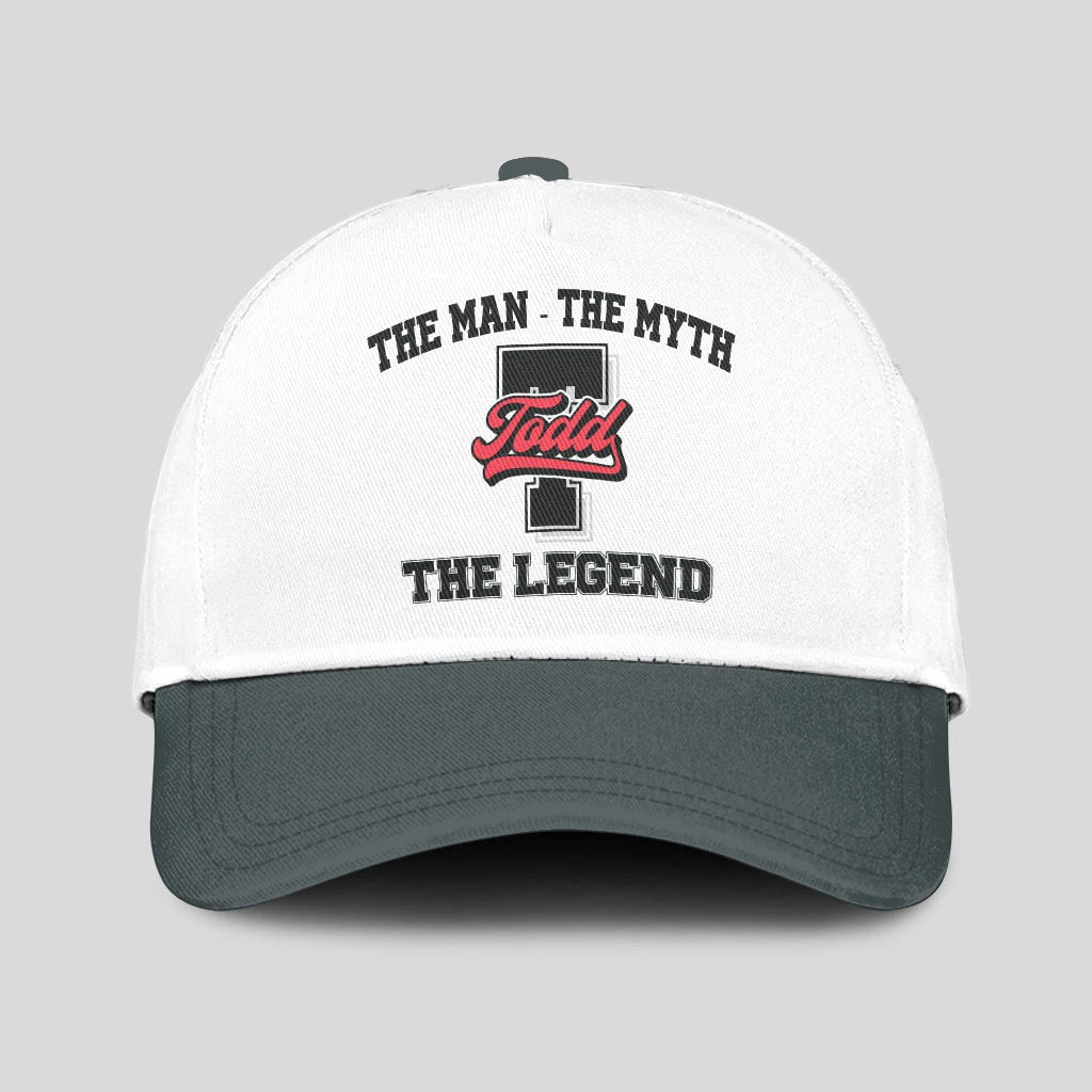 The Man The Myth The Legend Custom Initial Letter And Name Cap TODD 13K1 C38PF