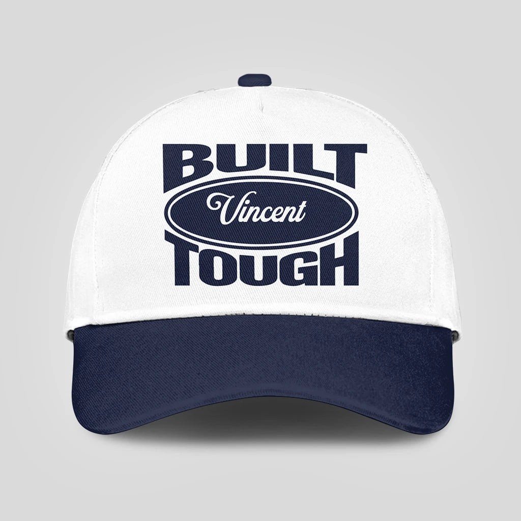 Built Your Name Tough Slogan Blue And White Cap VINCENT 13K1 C95PF