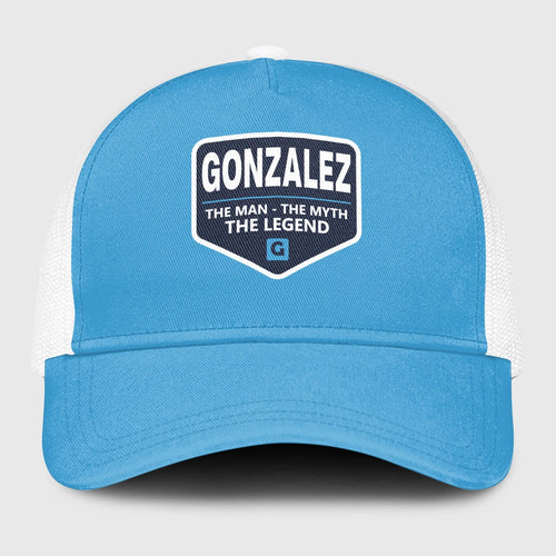 The Man The Myth The Legend Light Blue Mesh Cap GONZALEZ 13K1 C190PF