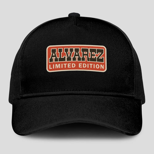 Limited Edition Red Logo Black Mesh Cap ALVAREZ 13K1 C215PF